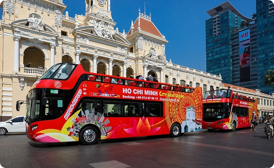 Xe bus 2 tầng & du thuyền ăn tối sông Sài Gòn